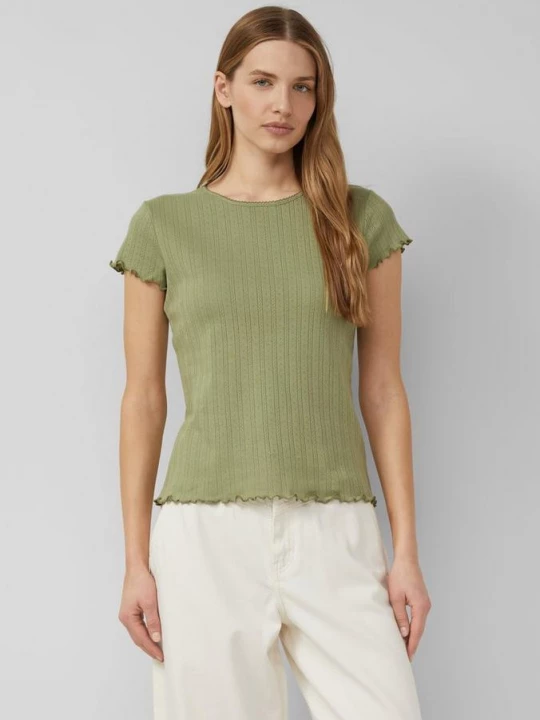Foto van product Pointelle overhemd in slim fit met schulprand s.Oliver olijfgroen