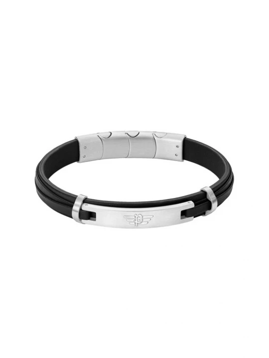 Foto van product POLICE Armband 'Looper' zwart / zilver