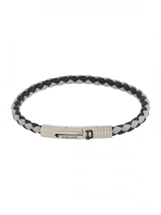 Foto van product POLICE Armband 'Modish' zwart / zilver / wit