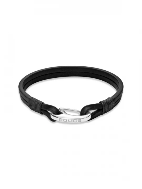 Foto van product POLICE Armband 'Wishbone' zwart / zilver