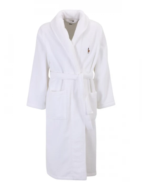 Foto van product Polo Ralph Lauren Badjas lang bruin / rood / wit