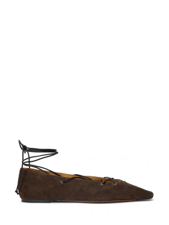 Foto van product Polo Ralph Lauren Ballerina met riempjes chocoladebruin