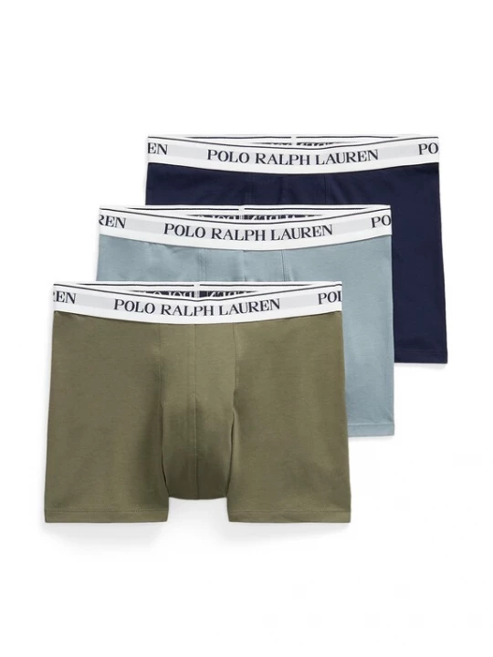 Foto van product Polo Ralph Lauren Boxershorts 'Classic' navy / duifblauw / olijfgroen / wit