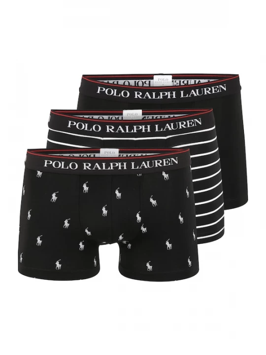 Foto van product Polo Ralph Lauren Boxershorts 'Classic' robijnrood / zwart / wit