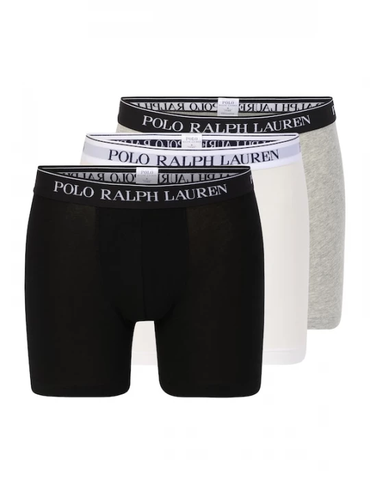 Foto van product Polo Ralph Lauren Boxershorts grijs gemêleerd / zwart / wit