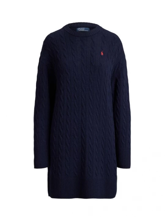 Foto van product Polo Ralph Lauren Gebreide jurk navy / kersrood