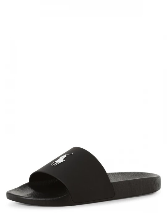 Foto van product Polo Ralph Lauren Muiltjes 'Polo Slide' zwart / wit
