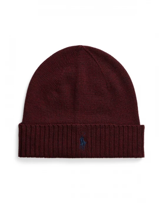 Foto van product Polo Ralph Lauren Muts donkerblauw / wijnrood