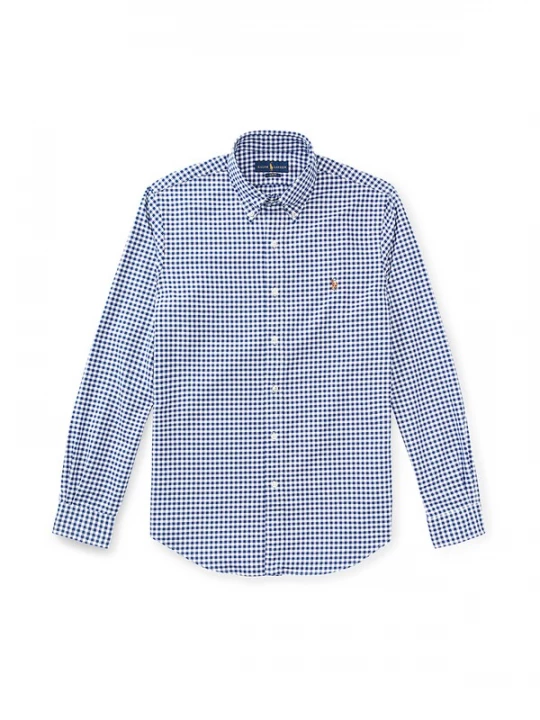 Foto van product Polo Ralph Lauren Overhemd blauw / cognac / wit