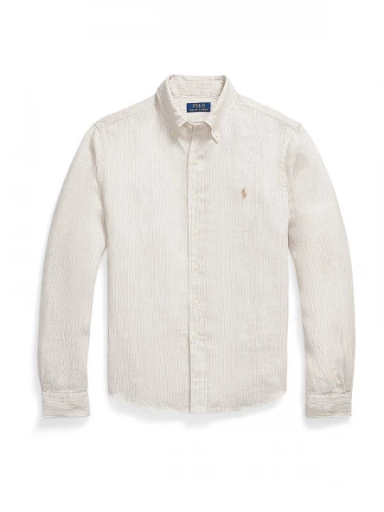 Foto van product Polo Ralph Lauren Overhemd camel / wit