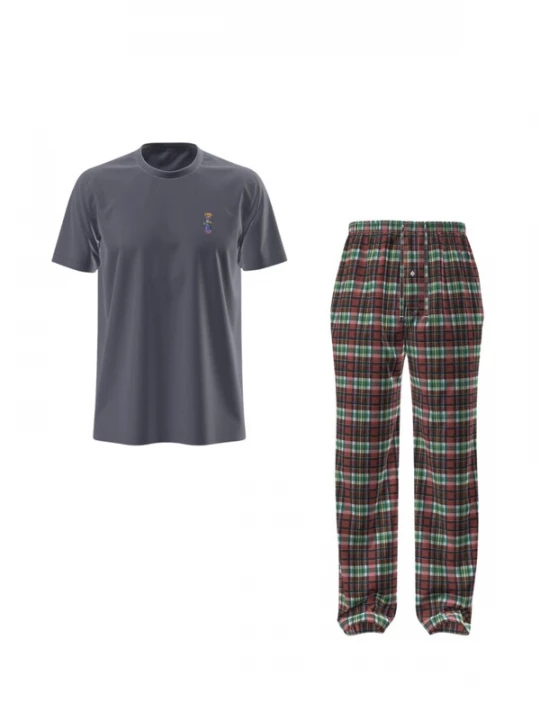 Foto van product Polo Ralph Lauren Pyjama lang geel / grijs / groen / karmijnrood