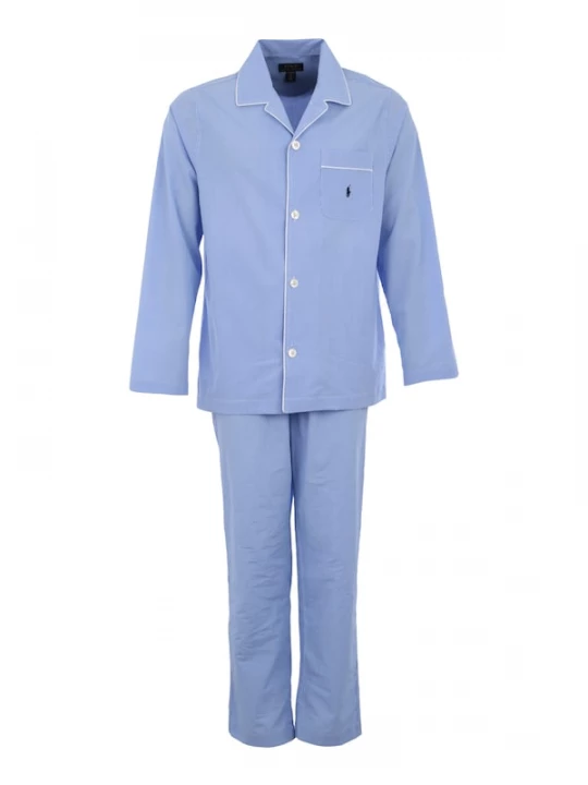 Foto van product Polo Ralph Lauren Pyjama lang lichtblauw / wit