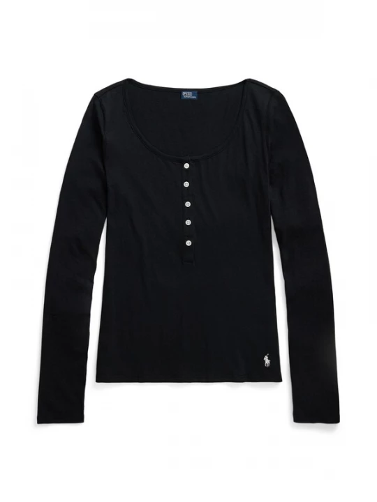 Foto van product Polo Ralph Lauren Shirt ' Whisper Weight Cotton ' zwart