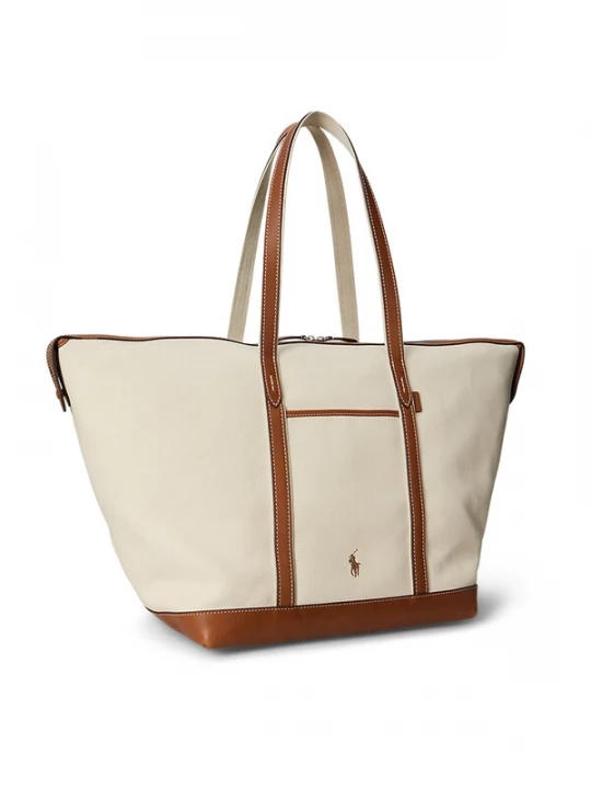 Foto van product Polo Ralph Lauren Shopper ecru / bruin