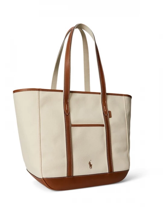 Foto van product Polo Ralph Lauren Shopper ecru / cognac