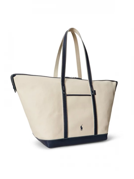 Foto van product Polo Ralph Lauren Shopper ecru / donkerblauw