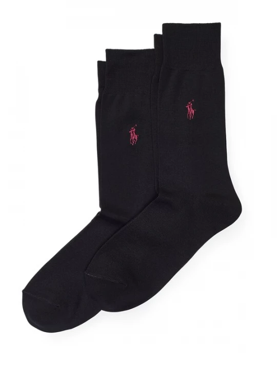 Foto van product Polo Ralph Lauren Sokken 'SIZED FLAT-CREW-2 PACK' zwart