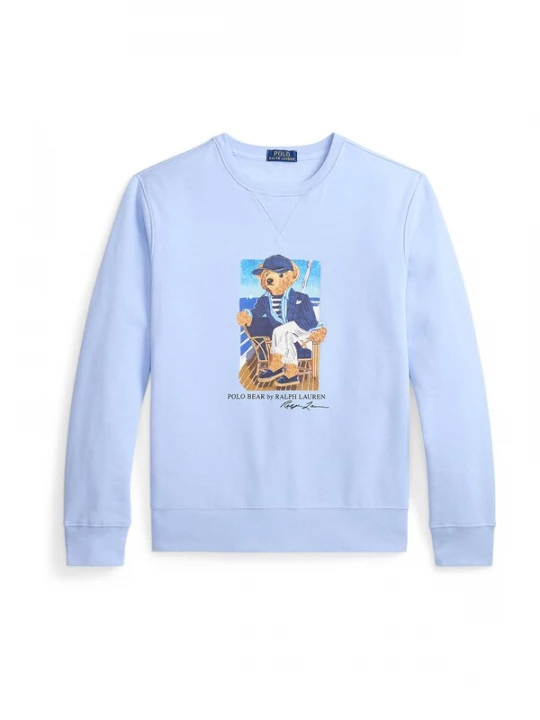 Foto van product Polo Ralph Lauren Sweatshirt 'SEASONAL' lichtblauw / bruin / zwart / wit
