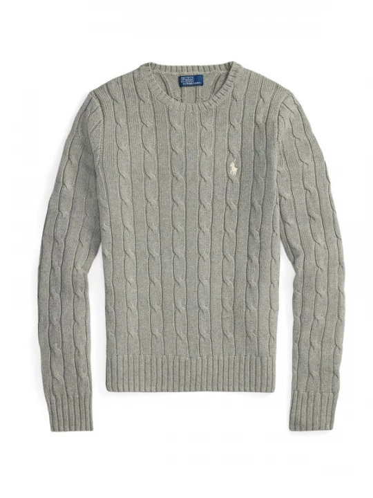 Foto van product Polo Ralph Lauren Trui 'JULIANNA' stone grey / wit