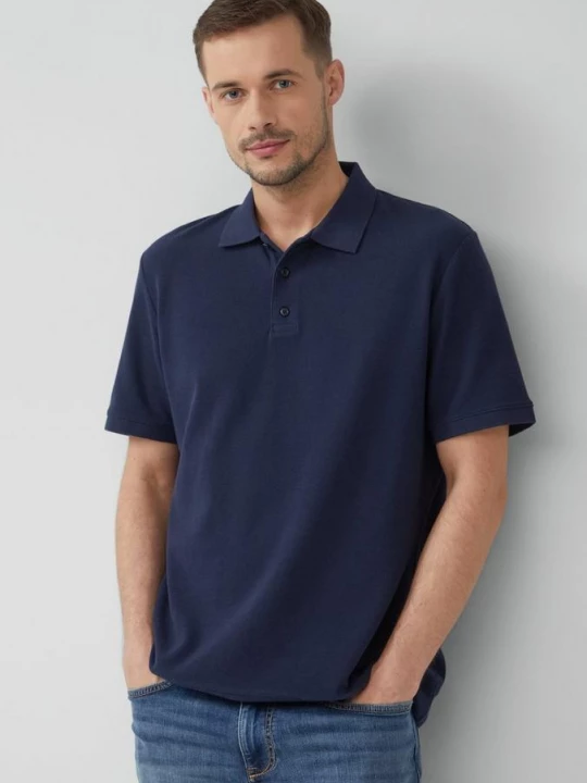 Foto van product Polo van wafelpiqué s.Oliver blauw