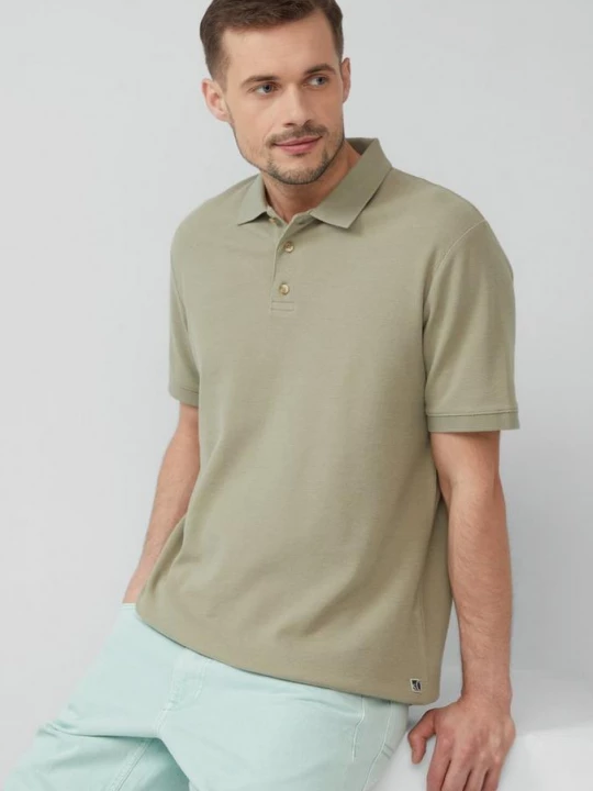 Foto van product Polo van wafelpiqué s.Oliver olijfgroen