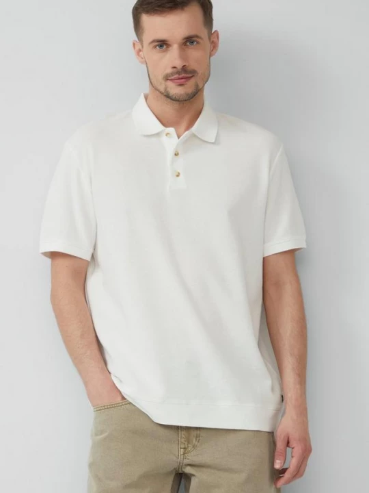 Foto van product Polo van wafelpiqué s.Oliver wit