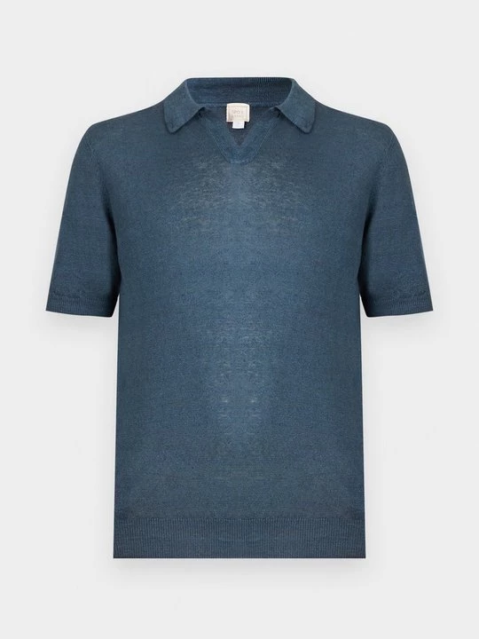 Foto van product Poloshirt 120% Lino blauw