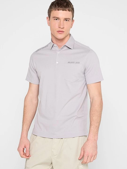 Foto van product Poloshirt Carlo Colucci lichtgrijs