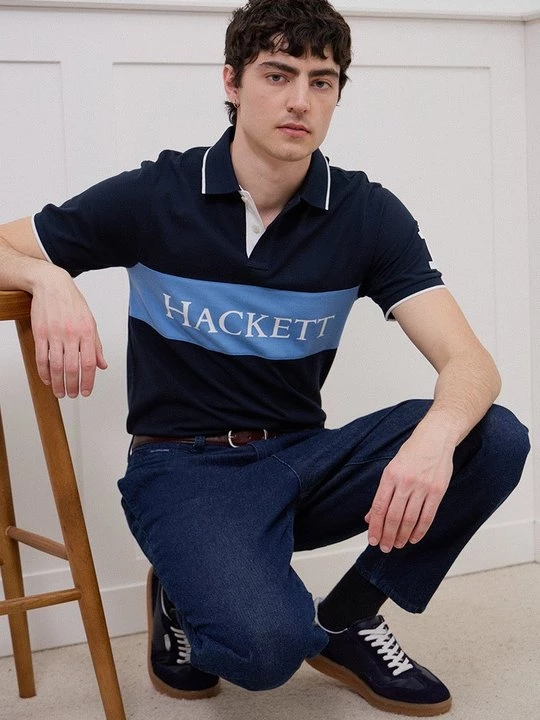 Foto van product Poloshirt Hackett London donkerblauw
