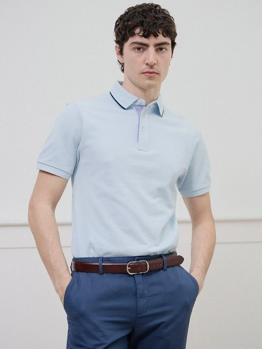 Foto van product Poloshirt Hackett London lichtblauw