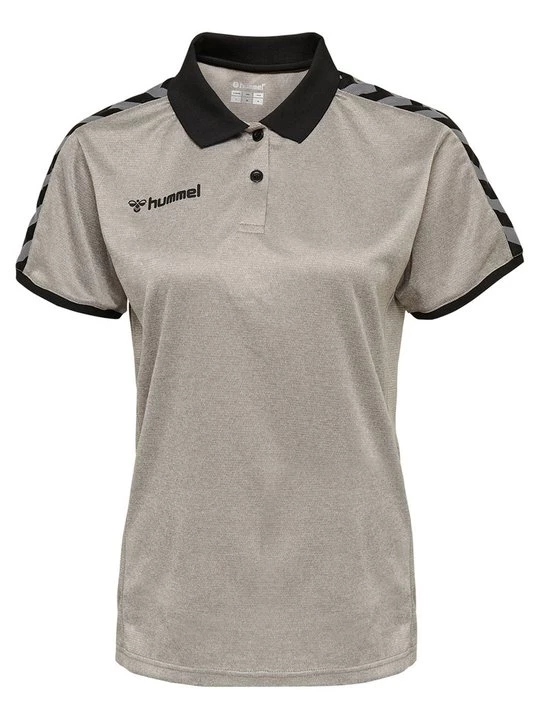 Foto van product Poloshirt Hummel grijs gemêleerd