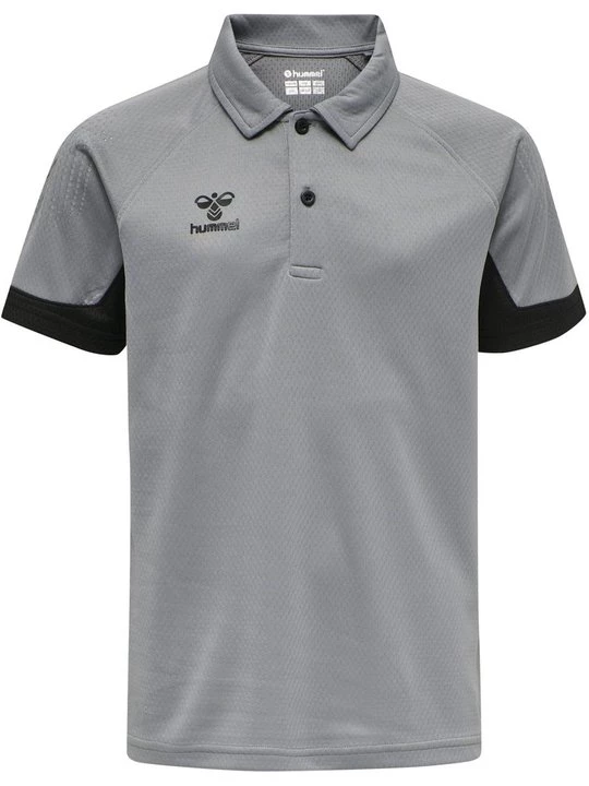 Foto van product Poloshirt Hummel grijs gemêleerd