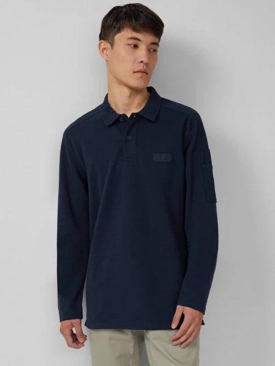 Foto van product Poloshirt in een stofmix van lichtgewicht sweatstof s.Oliver blauw