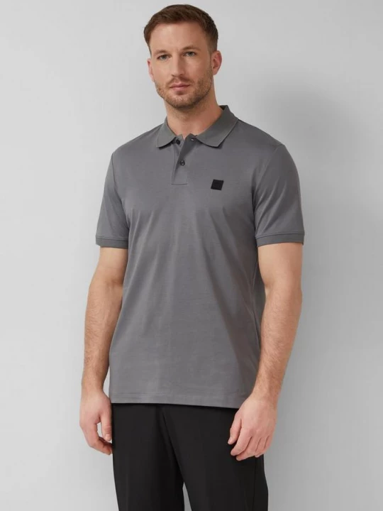Foto van product Poloshirt in fijne jersey s.Oliver grijs