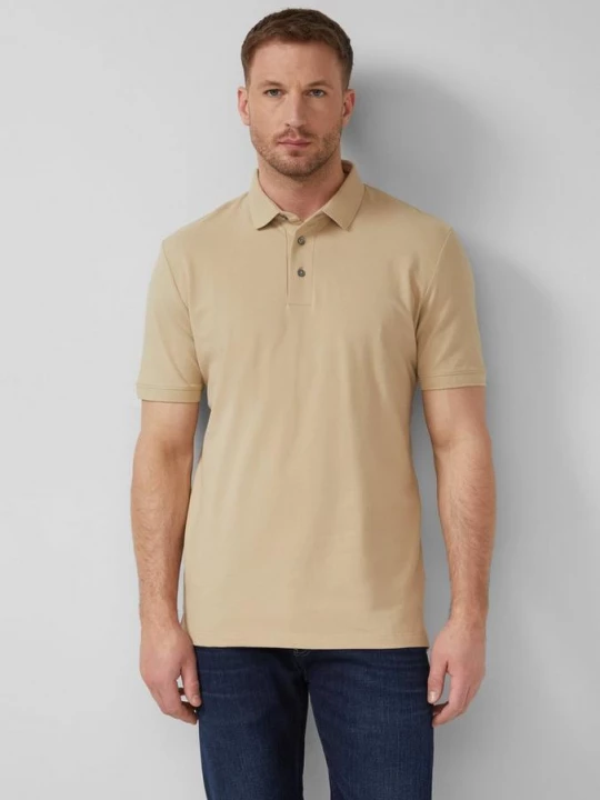 Foto van product Poloshirt in stretch katoenmix piqué s.Oliver bruin