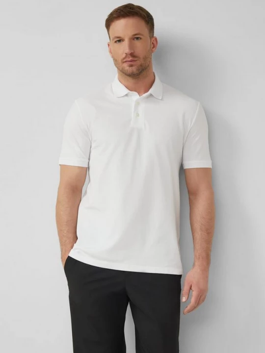 Foto van product Poloshirt in stretch katoenmix piqué s.Oliver wit