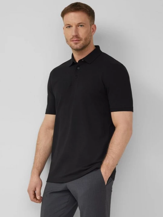 Foto van product Poloshirt in stretch katoenmix piqué s.Oliver zwart