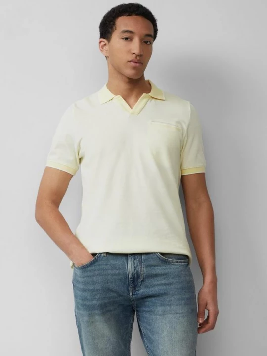 Foto van product Poloshirt in tweekleurig piqué met borstzakje s.Oliver geel