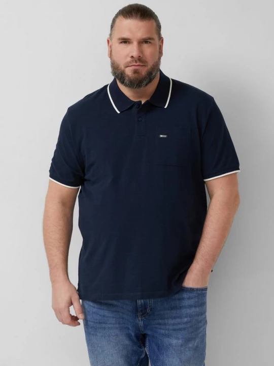 Foto van product Poloshirt in vlamgaren piqué s.Oliver blauw