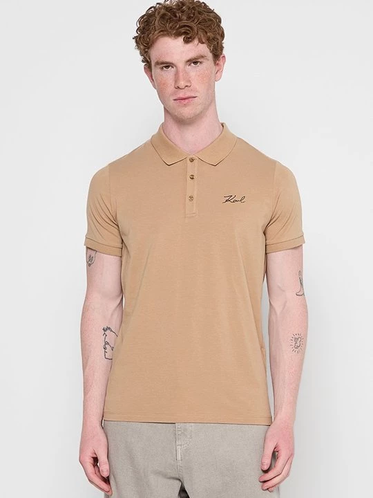 Foto van product Poloshirt KARL LAGERFELD zandkleur