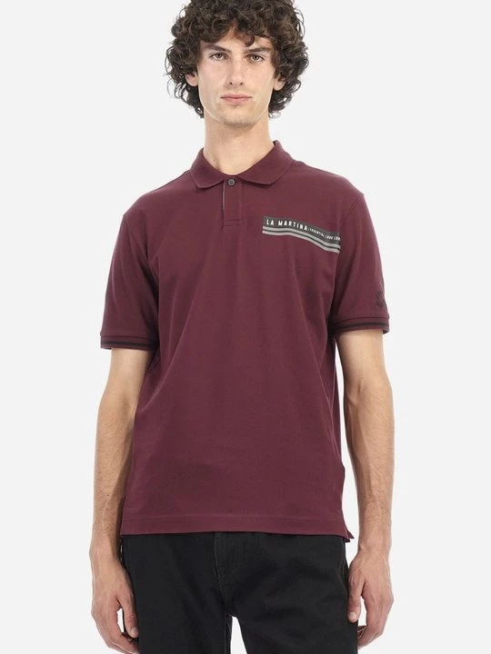 Foto van product Poloshirt La Martina donkerrood