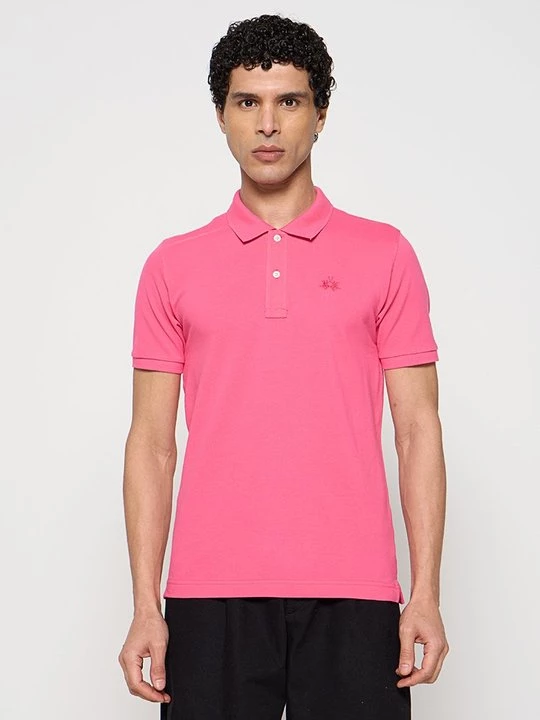Foto van product Poloshirt La Martina donkerroze