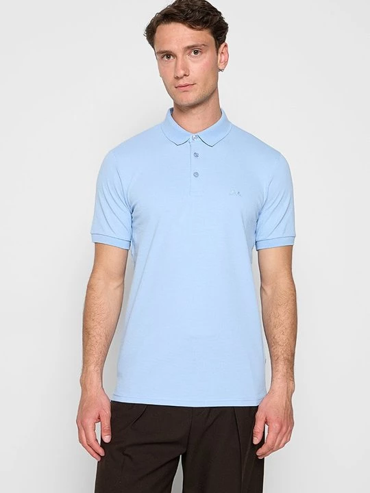 Foto van product Poloshirt lindbergh lichtblauw