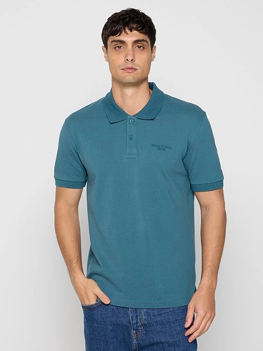 Foto van product Poloshirt Marc O'Polo lichtblauw gemêleerd