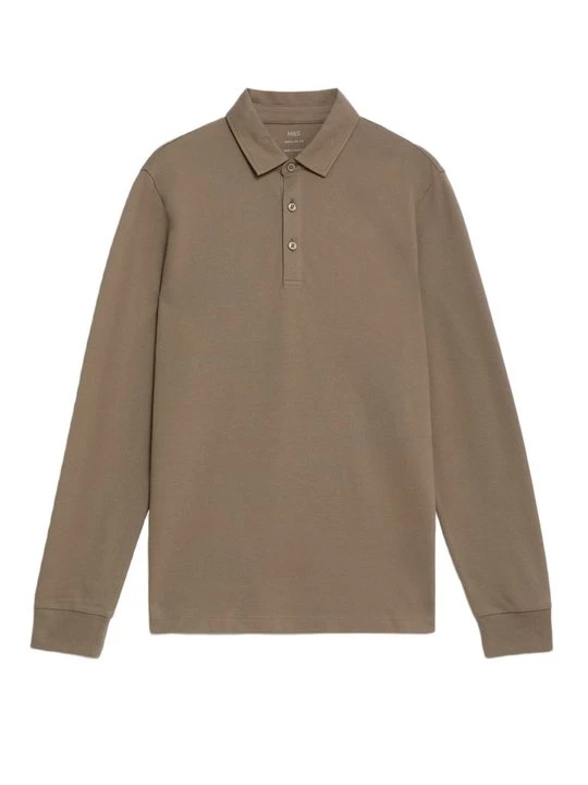 Foto van product Poloshirt Marks & Spencer donkergrijs gemêleerd