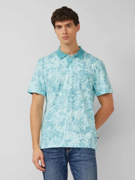 Foto van product Poloshirt met all-over print en vlamgarenstructuur s.Oliver