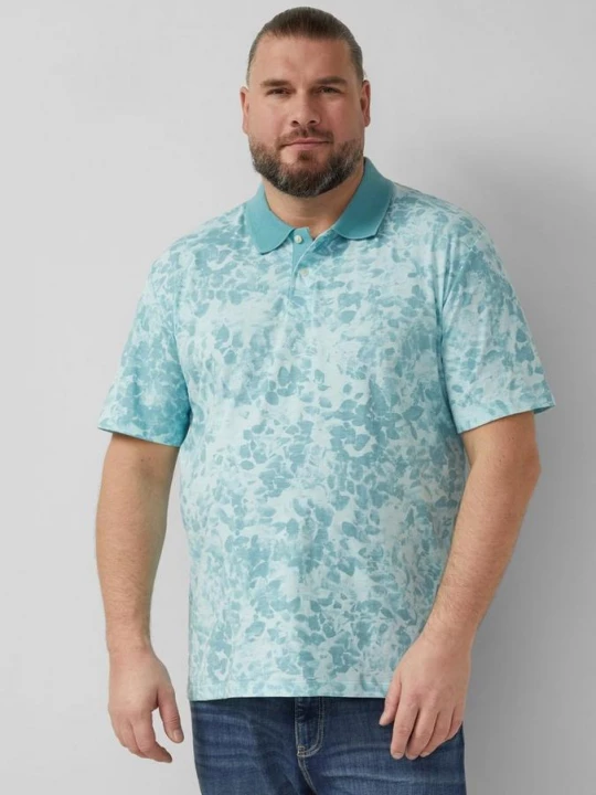 Foto van product Poloshirt met all-over print en vlamgarenstructuur s.Oliver