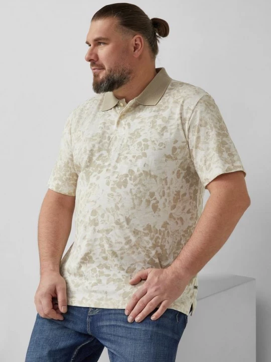 Foto van product Poloshirt met all-over print en vlamgarenstructuur s.Oliver beżowy