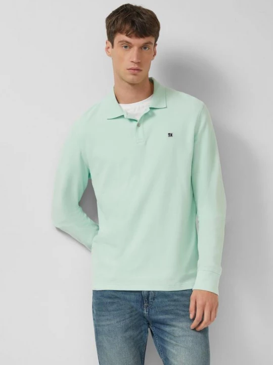 Foto van product Poloshirt met lange mouwen, wafelstructuur en logopatch s.Oliver
