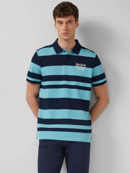 Foto van product Poloshirt met strepen en borduursel s.Oliver